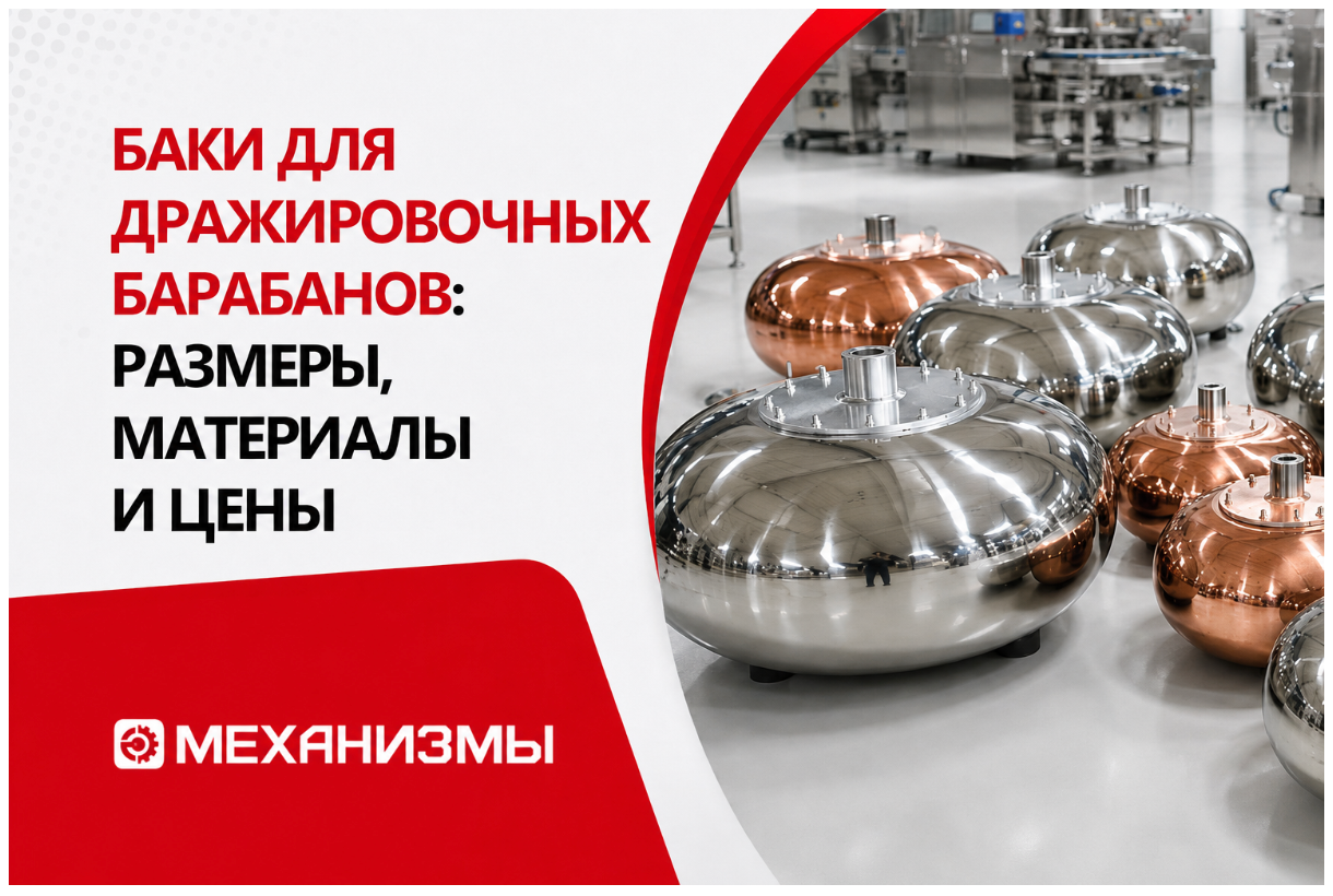 Нужен бак для дражировочного барабана? Размеры Д.200–1250 мм, материалы и цены