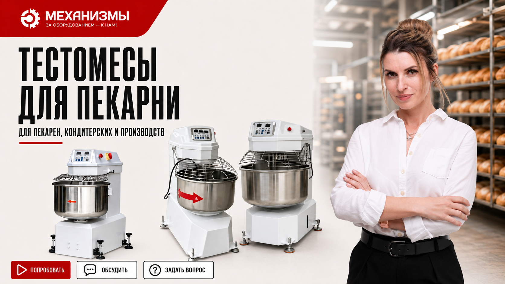 Тестомесы для пекарни